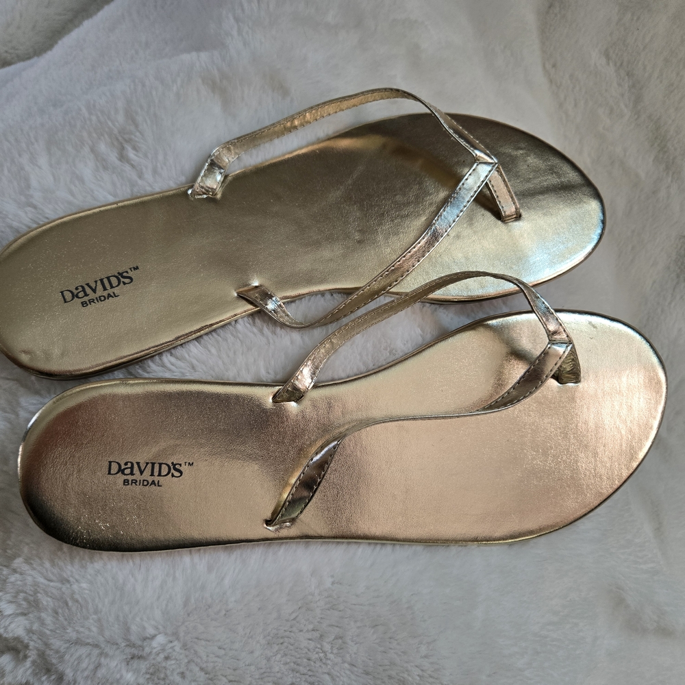 David's Bridal Gold Women's Sandals